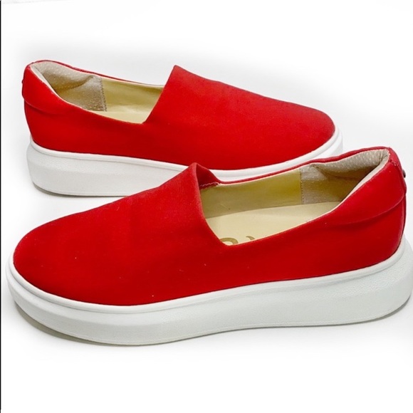 Sam Edelman NERAH Red platform sneaker 10.5 - Picture 2 of 7